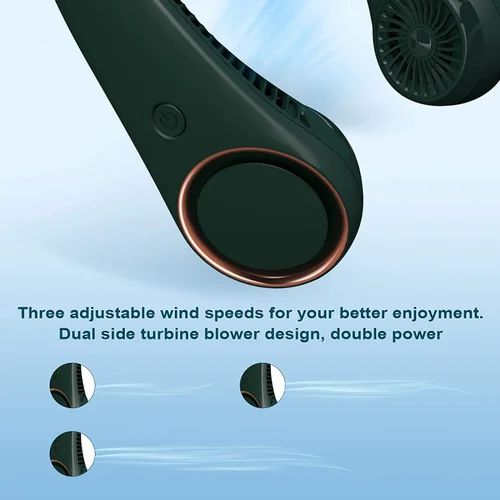 Portable 3 mini neck fan.