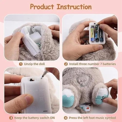 Mix Color Breathing Teddy Bear, For Batteries