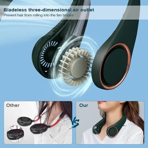 Portable 3 mini neck fan.