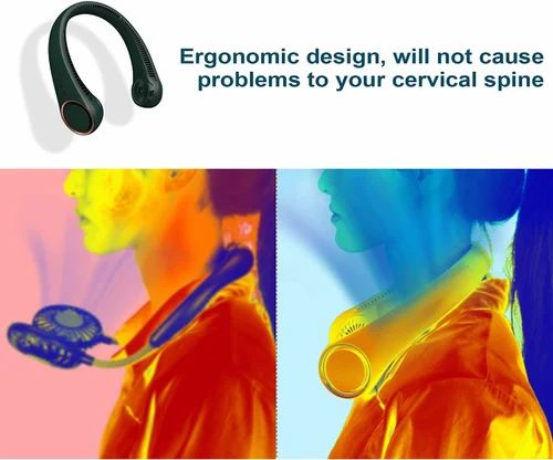 Portable 3 mini neck fan.