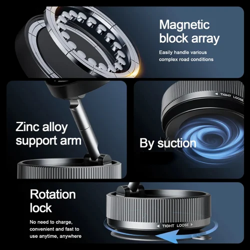 Car magnetic phone holder for magsafe 360° rotating ring.