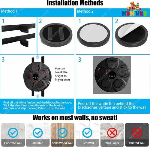 Music boxing machine wall mounted
